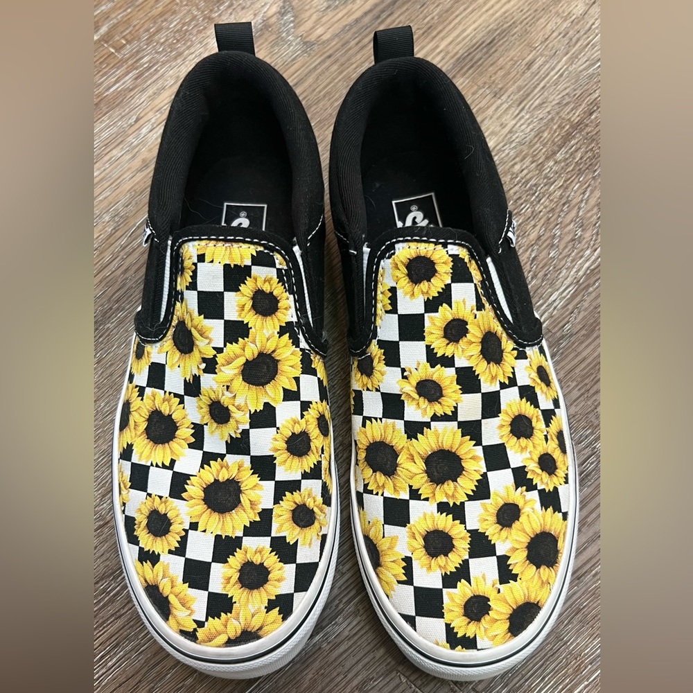 Youth Sunflower Vans Size 5
